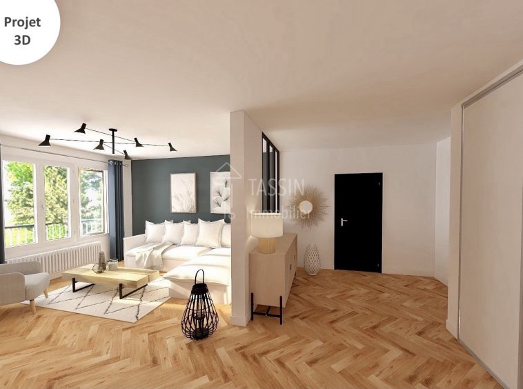 Appartement familial Tassin Centre au calme - Projet salon
