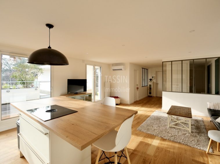 Appartement dernier étage terrasse Tassin Bourg - Grande pièce à vivre