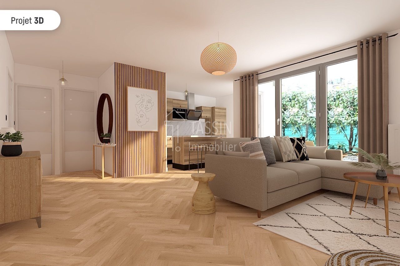 Appartement 3 pièces Francheville - Salon et projet